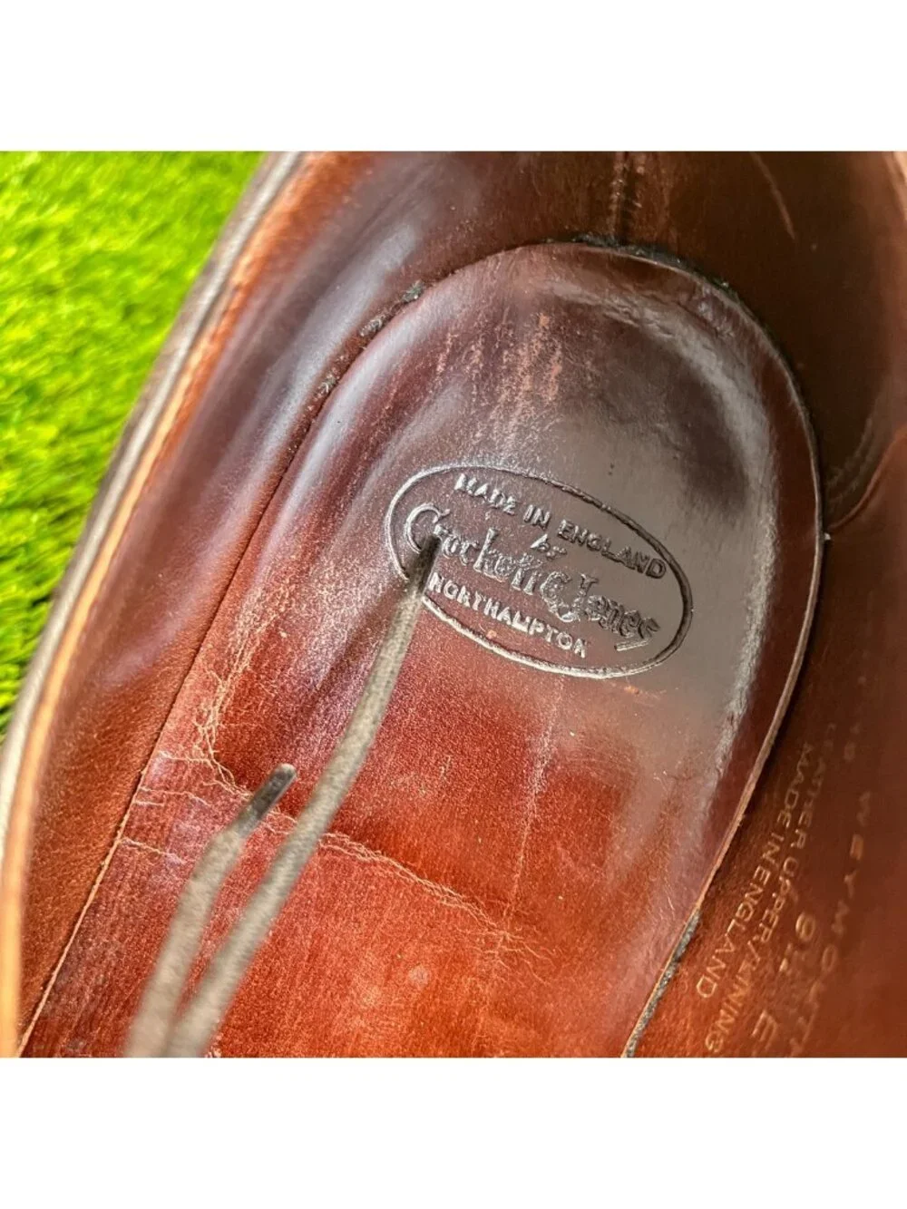 Crockett & Jones Weymouth Mens Size 9.5E Brown Classic Wholecut Oxford Shoes